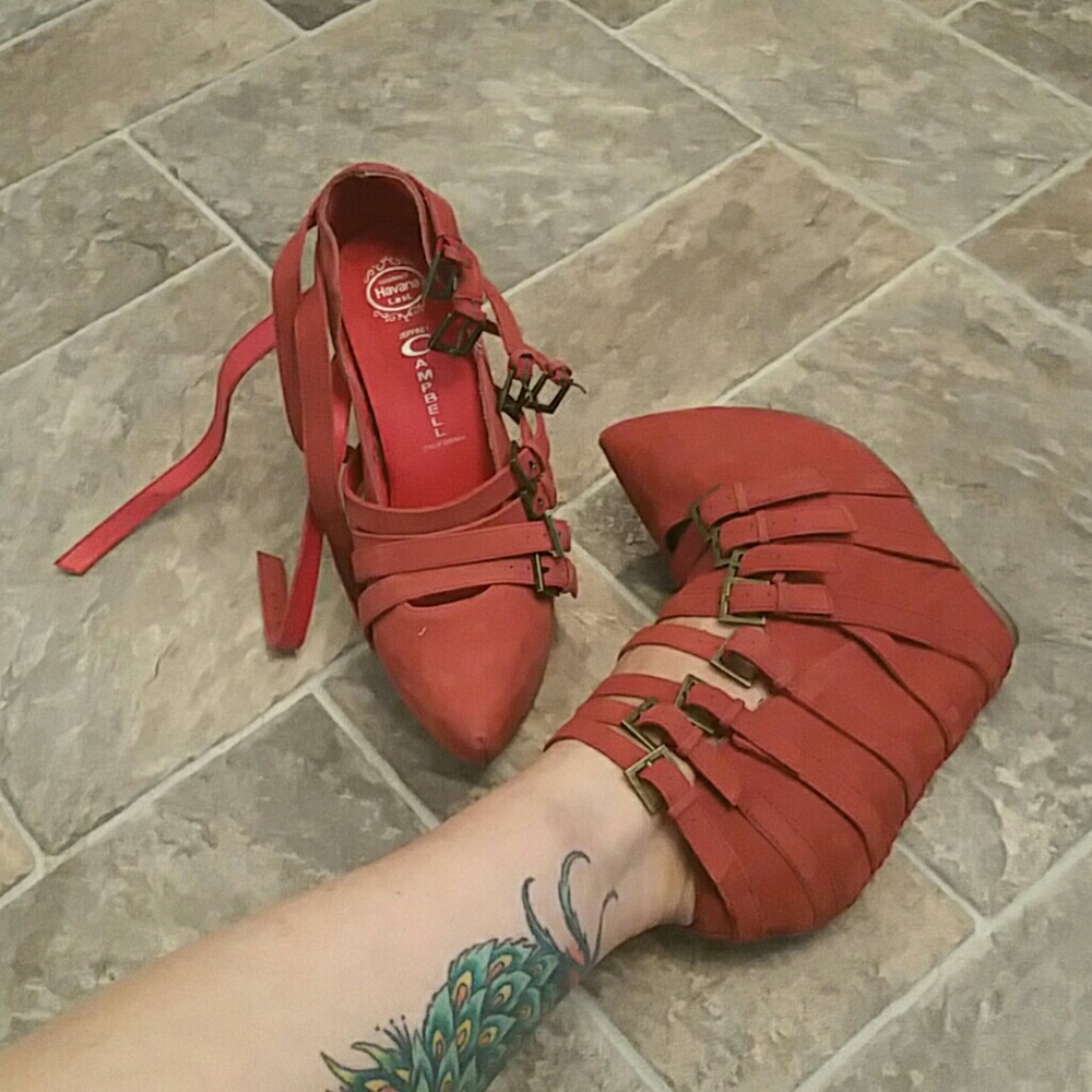 Jeffrey Campbell red platforms